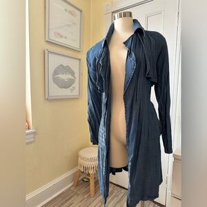 Chambray Blue Trench Coat
